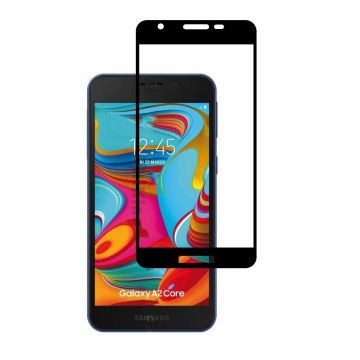 Ntech Samsung Galaxy A2 Core full cover Screenprotector Tempered Glass - Zwart