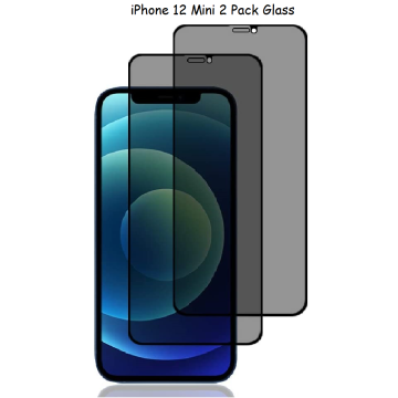 Screenprotector Geschikt voor 12 Mini Privacy Screenprotector Glass - Screenprotector Geschikt voor 12 Mini AntiSpy Premium Screenprotector - 2pack tempered glass