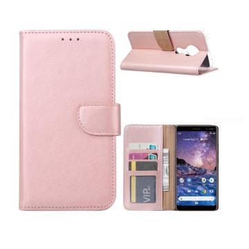 Nokia 6.2 / Nokia 7.2 Portemonnee hoesje / Boek hoesje - Rose goud