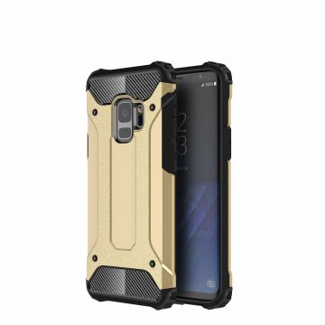 Ntech Samsung Galaxy S9 Hybrid Armor Hoesje - Goud