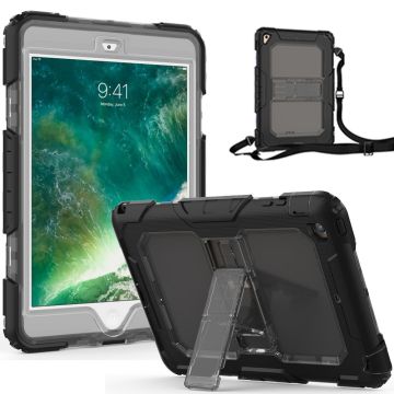 Ntech Apple iPad Mini 1/2/3 Armor Case met Draagriem - Zwart