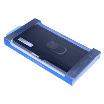 Samsung Galaxy A71 Armor Hoesje Ringhouder TPU - Zwart met Rood