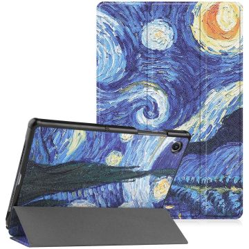 Hoes geschikt voor Samsung Galaxy Tab A8 – Samsung tab A8 (2021 / 2022) Trifold tablet hoes - Sterren print