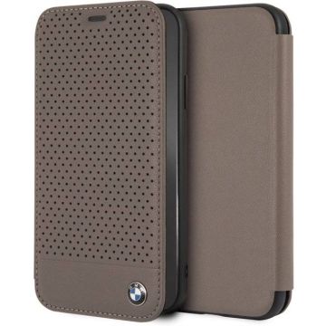 BMW lederen booktype boekmodel voor iPhone XR - Bruin