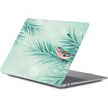 Macbook Air Hoes - Macbook Air case / Macbook Air hoes hardcover 2020 A2179 - A2337 M1 - Vogel Dennentak Sneeuw - Ntech