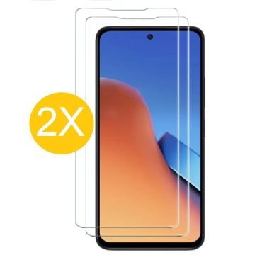 Screenprotector geschikt voor Xiaomi Redmi 12 screenprotector Beschermglas - 2 Stuks - Screenprotector geschikt voor Xiaomi Redmi 12 Screen protector gehard glas