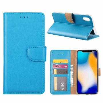 iPhone Xs Max Blauw Booktype / Portemonnee TPU Lederen Hoesje