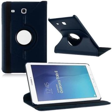 Samsung Galaxy Tab E 9.6 Inch hoesje 360 graden draaibare Case donker - blauw