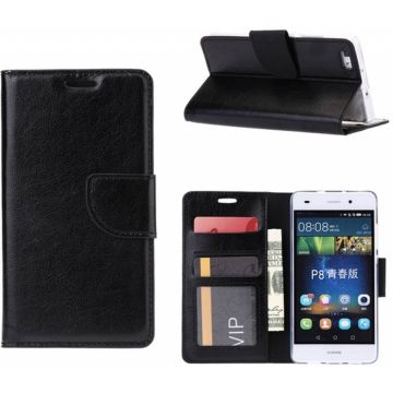 Huawei Nova Boektype / Portemonnee hoesje met stand Zwart