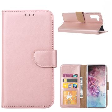 Ntech Samsung Galaxy Note 10 Portemonnee / Booktype hoesje - Rose Goud