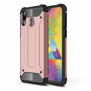 Ntech Samsung Galaxy M20 Hybrid Armor hoesje - Rose Goud