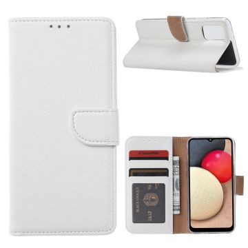Samsung Galaxy A02s Hoesje - Samsung A02s bookcase wallet case - Wit