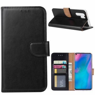 Ntech Hoesje voor Huawei P30 Pro portemonnee hoesje / met opbergvakjes Zwart