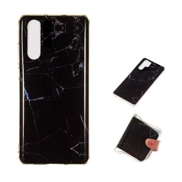 Samsung Galaxy A50s/A30s Marmor Design Back Cover Hoesje - Zwart kleur