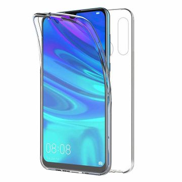 Ntech Huawei P Smart Plus (2019) Dual TPU Case hoesje 360° Cover 2 in 1 Case ( Voor en Achter) Transparant