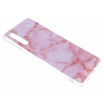Samsung Galaxy A7 (2018) Marmer Design Roze - Back Cover Hoesje