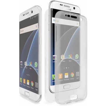 Shockproof 360 Samsung Galaxy A3 (2017) Ultra Dun Gel TPU Siliconen Hoesje Full Cover / Case (Voor en Achter) Transparant