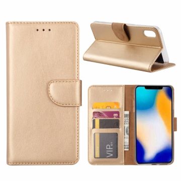 iPhone Xs Max Goud Booktype / Portemonnee TPU Lederen Hoesje