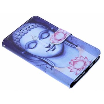 Samsung Galaxy J4+ (Plus) 2018 Boeddha & LotusBloem Design Boek Hoesje Met Pasjesruimte