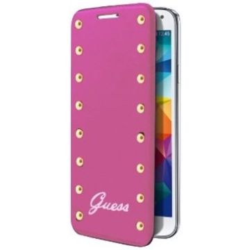 Guess Galaxy S5 Studded Collection Battery Cover Case Pink