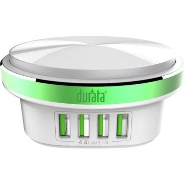 Durata Premium Oplaad Station met Bureaulamp Led 4 USB Poorten 4.4A voor Smartphone / iPhone / iPad / Tablet / Samsung / Galaxy Tab