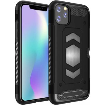 Luxe Armor Hoesje - Hoesje Geschikt voor iPhone 11 Pro Max - Zwart