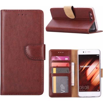 Huawei P10 Lite portmeonnee hoesje / booktype case Bruin