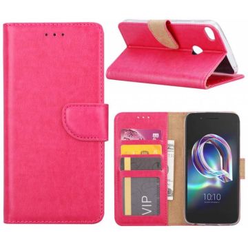 Alcatel Idol 5 Portemonnee hoesje / book case Pink