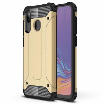 Ntech Samsung Galaxy A30 Hybrid Armor Hoesje - Goud