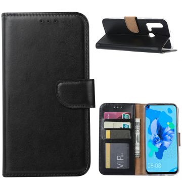 Ntech Huawei P20 lite (2019) Portemonnee / Booktype Hoesje - Zwart