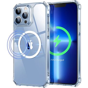 Hoesje Geschikt voor iPhone 13 Hoesje Transparant - met Oplaadfunctie Hoesje Geschikt voor iPhone 13 Shockproof case hoesje doorzichtig - met Oplaadfunctie hoes oplader hoesje Doorzichtig - Hoesje Geschikt voor iPhone 13 met Oplaadfunctie Case