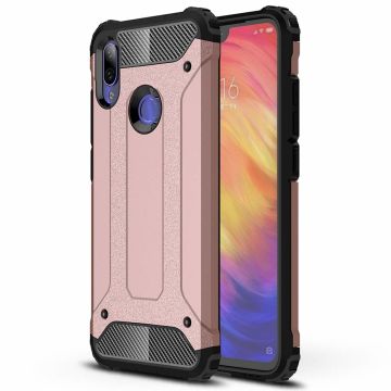 Ntech Xiaomi Note 7 Dual layer Armor Hoesje - Rose Goud