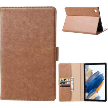 Samsung Tab A8 Hoes Premium Luxe Leren Bookcase Bruin - Samsung Galaxy A8 hoes Boekmodel - Samsung A8 hoesje - Samsung Tab A8 hoes 2022 10.5
