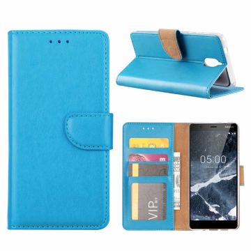 Nokia 5.1 Booktype Kunstleer Hoesje Met Pasjesruimte Blauw