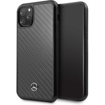 Apple iPhone 11 Pro Zwart Mercedes-Benz Backcover hoesje Carbon Fiber - Dynamic - MEHCN58RCABK