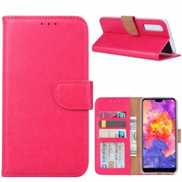 Ntech Hoesje voor Huawei P30 portemonnee hoesje / met opbergvakjes Pink