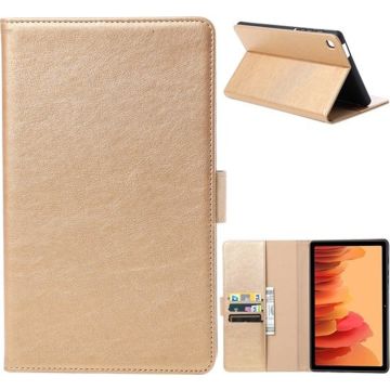 Samsung Tab S6 lite Hoes Premium Luxe Leren Bookcase Goud - Samsung Galaxy S6 lite hoes Boekmodel - Samsung S6 lite hoesje - Samsung Tab S6 lite hoesje