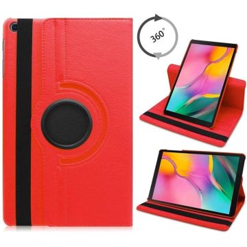 Hoesje Geschikt Voor Samsung Galaxy tab s6 lite 2024 hoes Rood Draaibare Hoesje Case Cover tablethoes - Tab s6 lite hoes 2020 / 2022 360 Hoes bookcase