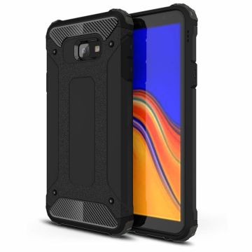 Ntech Samsung Galaxy J4+ Hybrid Armor Hoesje - Zwart