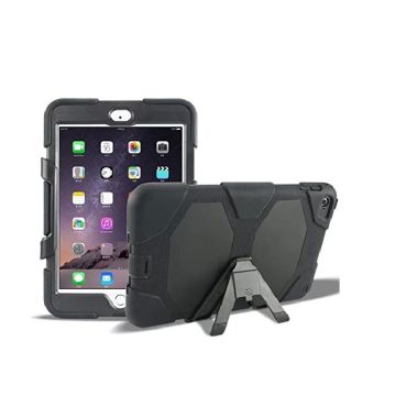 Ntech Apple iPad mini (2019) Extreme Armor hoesje met standaard & 3 lagen shockproof Case-Zwart