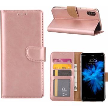iPhone X / Xs Portemonnee hoesje / book case Rose Goud