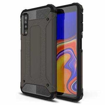 Ntech Samsung Galaxy A7 2018 Hybrid Armor Hoesje - Zwart