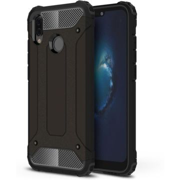 Armor Hybrid Hoesje Huawei P20 Lite - Zwart
