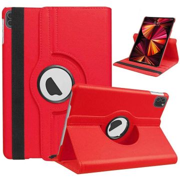 Hoes geschikt voor iPad pro 2020 / 2021 bookcase Draaibare Rood - Hoes geschikt voor iPad pro hoes 2021 / 2020 - Hoes geschikt voor iPad pro 11 2021 case Cover- Hoes geschikt voor iPad pro 2020 hoes