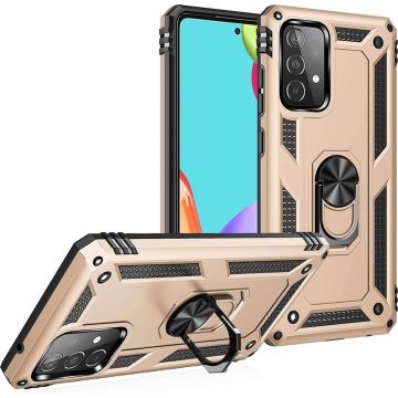oTronica Armor Backcover voor Samsung Galaxy A33 (5G) hoesje met ringhouder - Goud