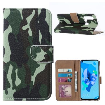 Ntech Camouflage Design Portemonnee Hoesje - Huawei P20 lite (2019)