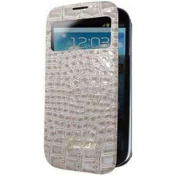 Guess - Collection Crocodile battery cover booktype Samsung Galaxy S4 beige