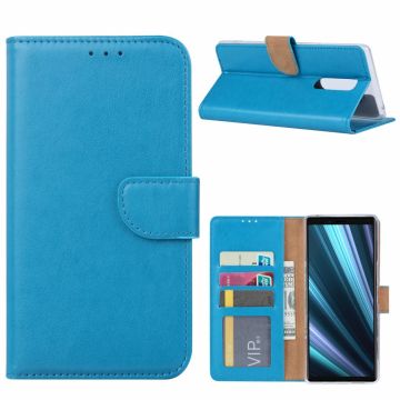 Ntech Hoesje voor Sony Xperia 1 portemonnee hoesje / met opbergvakjes Blauw