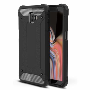 Ntech Samsung Galaxy J6+ Hybrid Armor Hoesje - Zwart