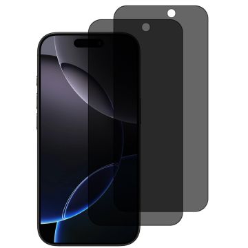 Privacy Screen protector Geschikt voor iPhone 16 Pro Max screenprotectors Privacy - 2 Stuks - Full screen protector tempered glass van gehard glas